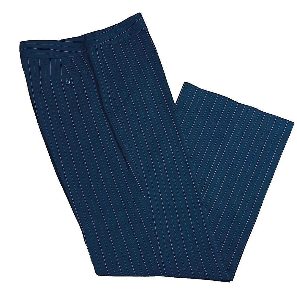 90s Rafaella Pinstripe Wide Leg, High Waist Dress Pants Trousers